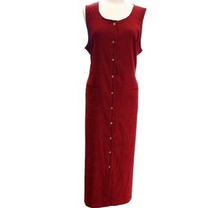 SOLD!!! Talbot Terra Long Sleeveless Button Front Jumper Dress